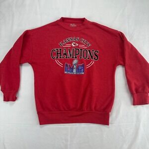 Kansas City Chiefs Super Bowl LVII Champions Red Crewneck Sweatshirt Size M‎